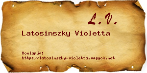 Latosinszky Violetta névjegykártya